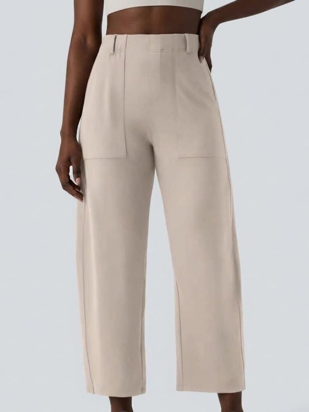 Halara Daystretch high waisted barrel leg casual pants w/pockets, size XS